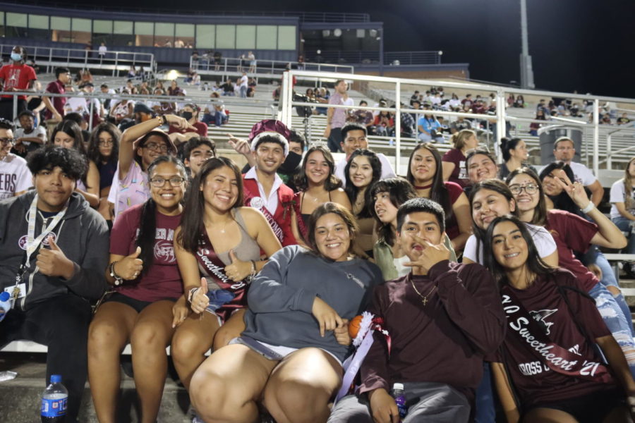 Class of 2022 students showing class spirit by rooting for the football team at this years homecoming game. 